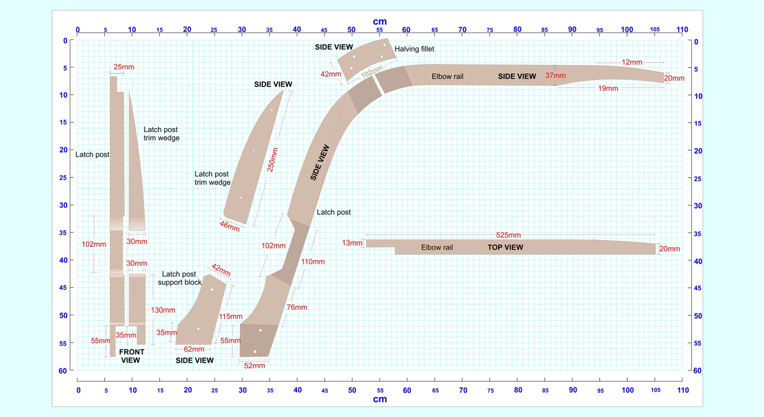 Latch Post Dimensions