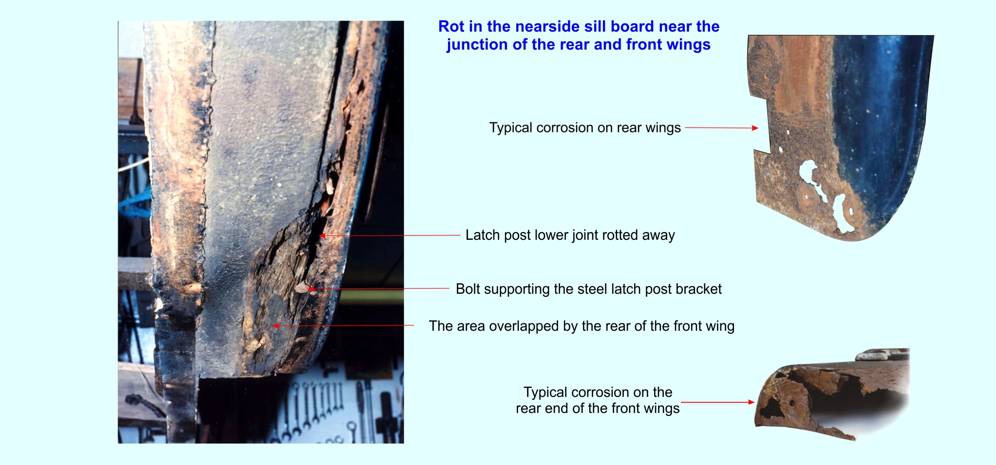 Near side sill board rot